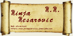 Minja Mesarović vizit kartica
